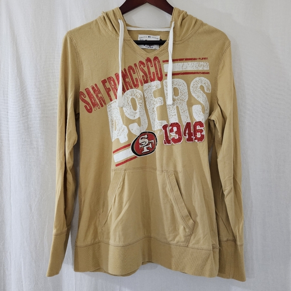 NFL San Francisco 49ers 1346 Pullover Sweatshirt in Red/Tan Women's Size XL - Picture 1 of 5